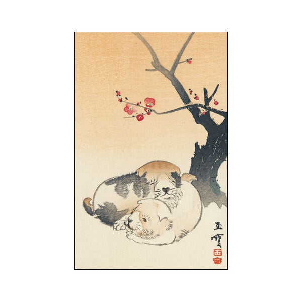 コロタイプ絵はがき 〈季趣五題 ふゆこもり〉作者不詳